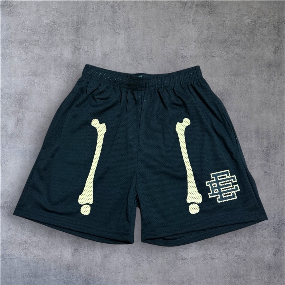 Eric Emannuel Ee Basic Bone Black Shorts Size M - image 1